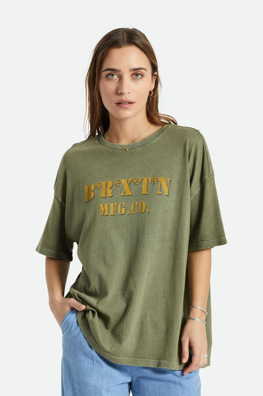 
       Brixton Service Oversized Boyfriend Tee - Olive Surplus
     