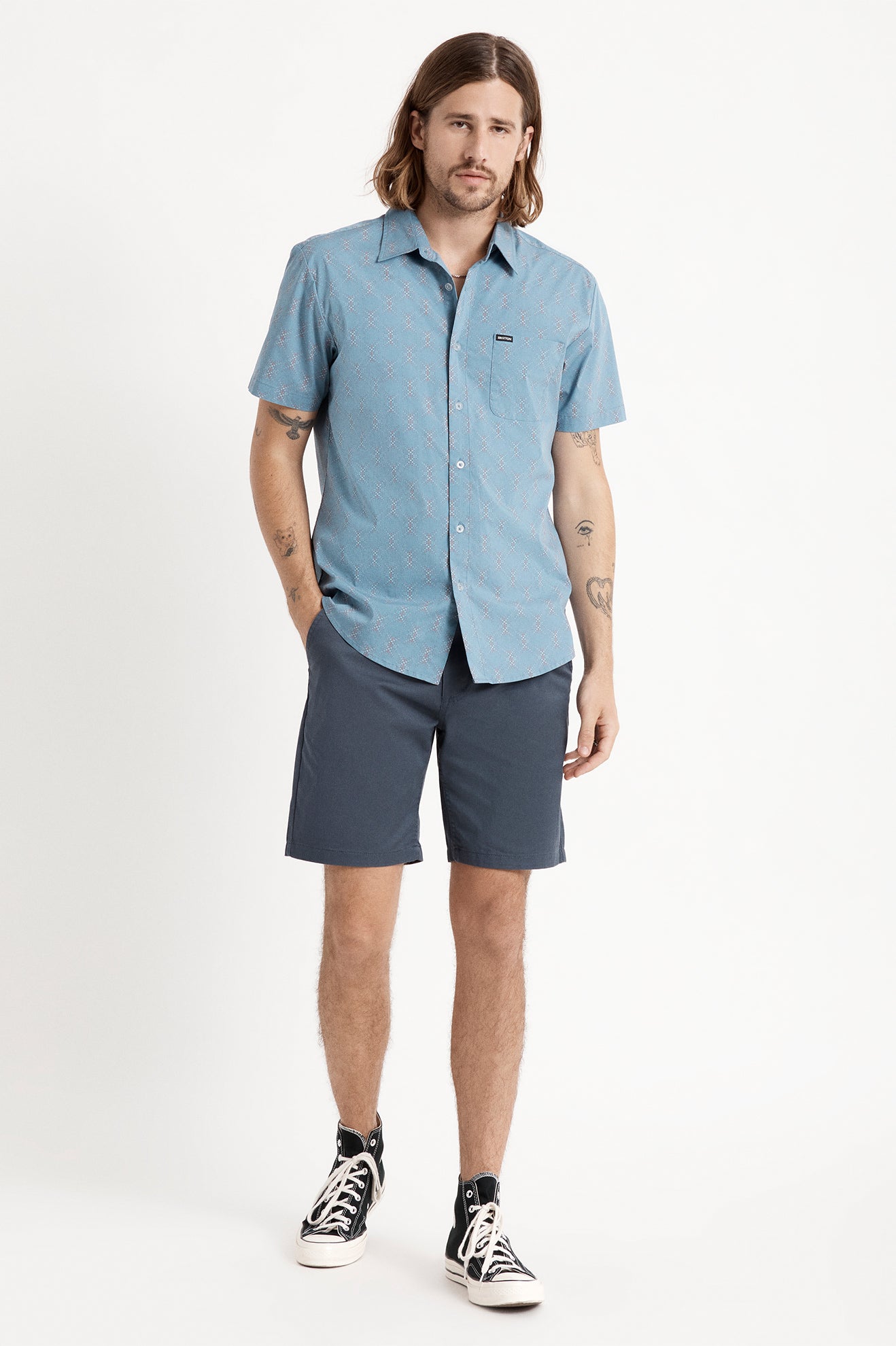 
       Brixton Charter Utility S/S Stretch Woven Shirt - Slate Blue
     