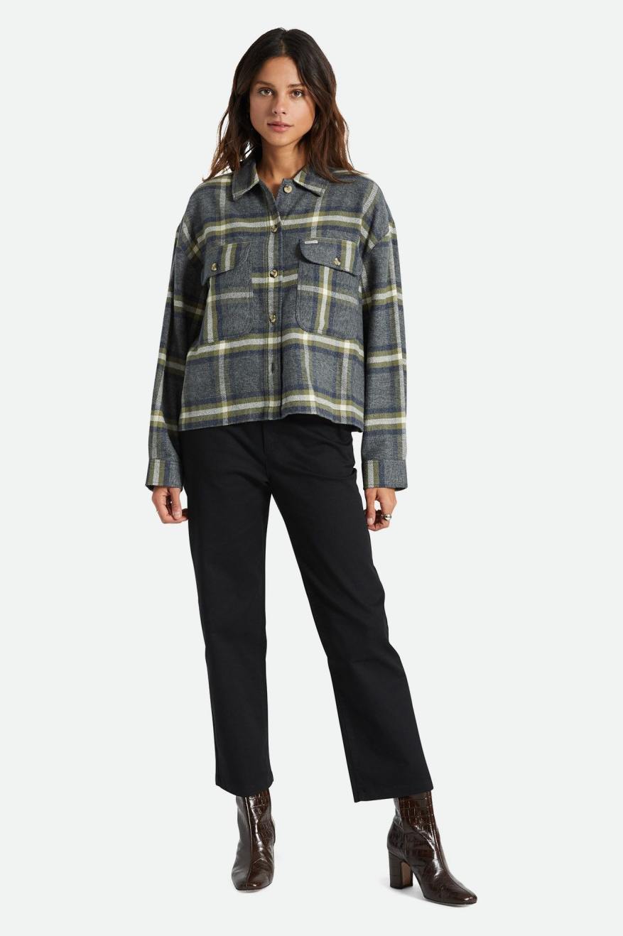 
       Brixton Bowery Women&#39;s L/S Flannel - Washed Navy
     