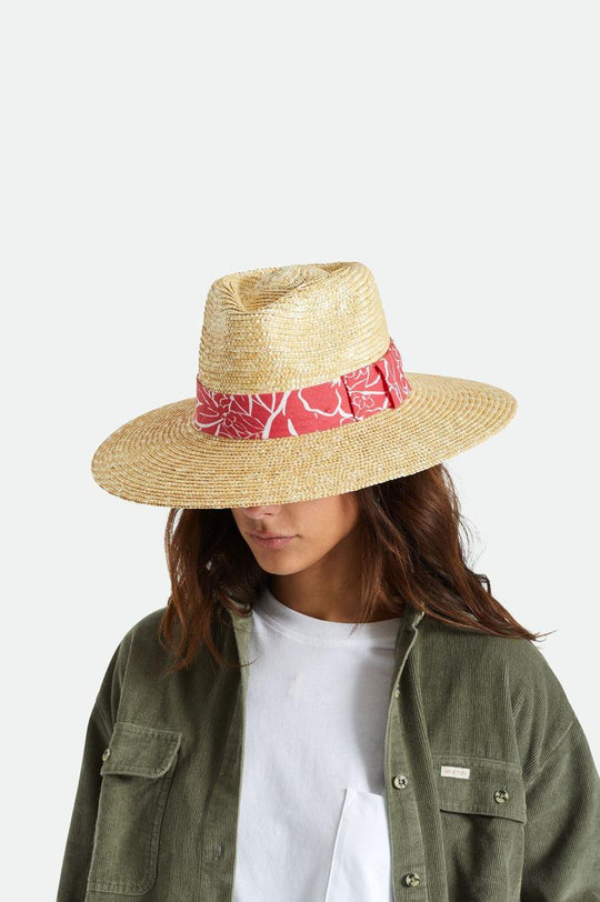 
       Brixton Joanna Hat - Honey/Aloha Red
     