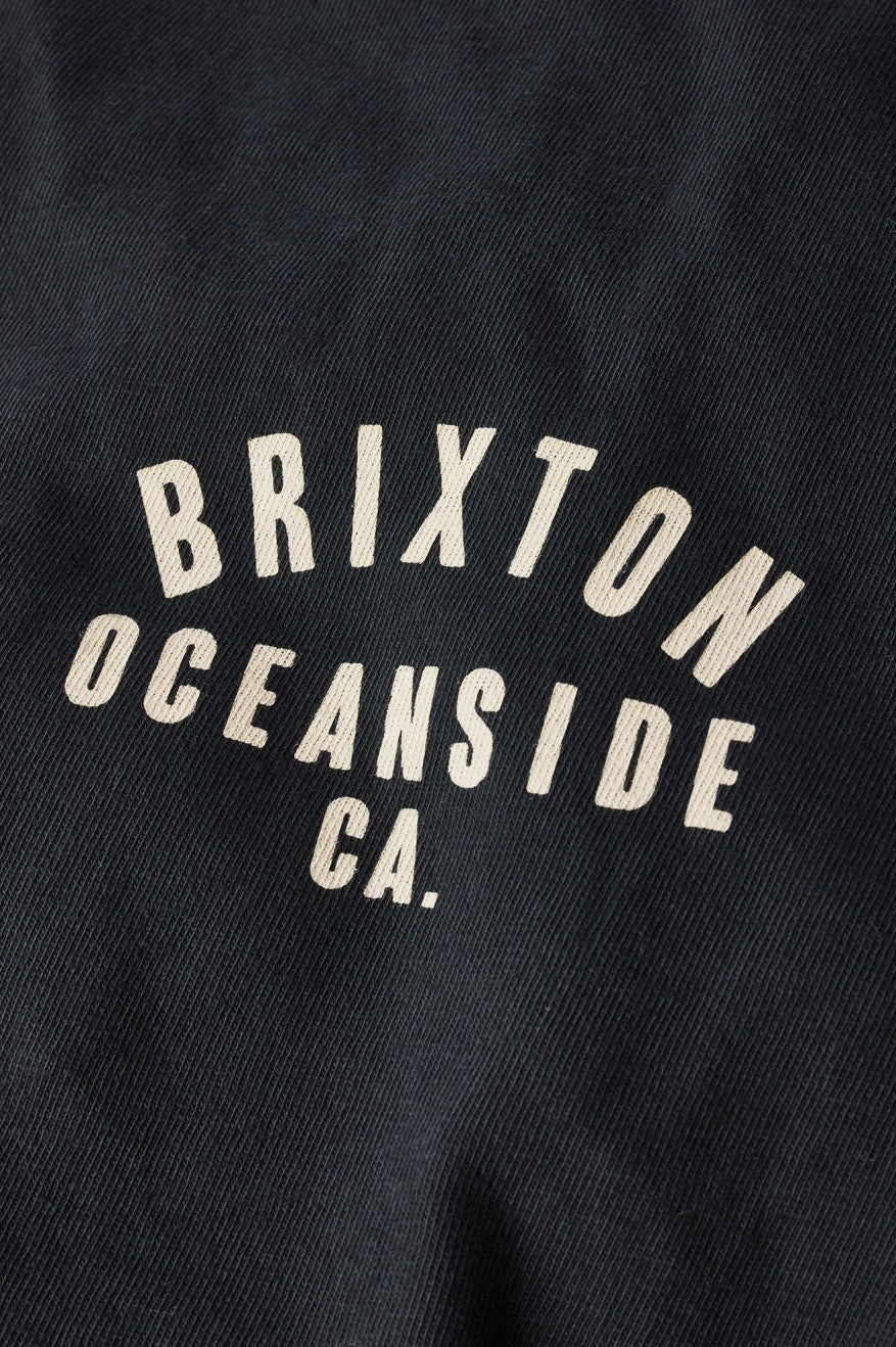 
       Brixton Woodburn Oceanside S/S Standard Tee - Black/White Garment Dye
     