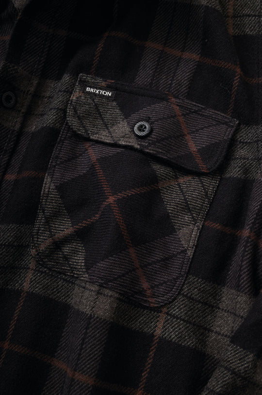 
       Men&#39;s Bowery L/S Flannel - Black/Charcoal - Additional Laydown 1
     