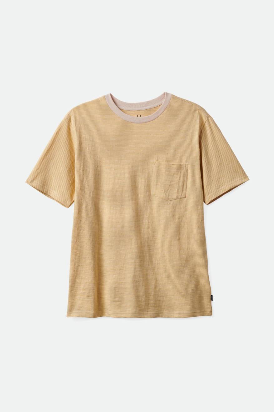 
       Brixton Hilt Slub S/S Pocket Tee - Whitecap/Straw
     