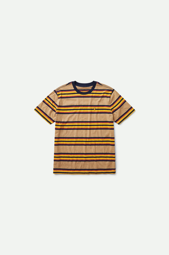 
       Brixton Hilt Shield S/S Knit - Tan/Golden Glow/Navy
     