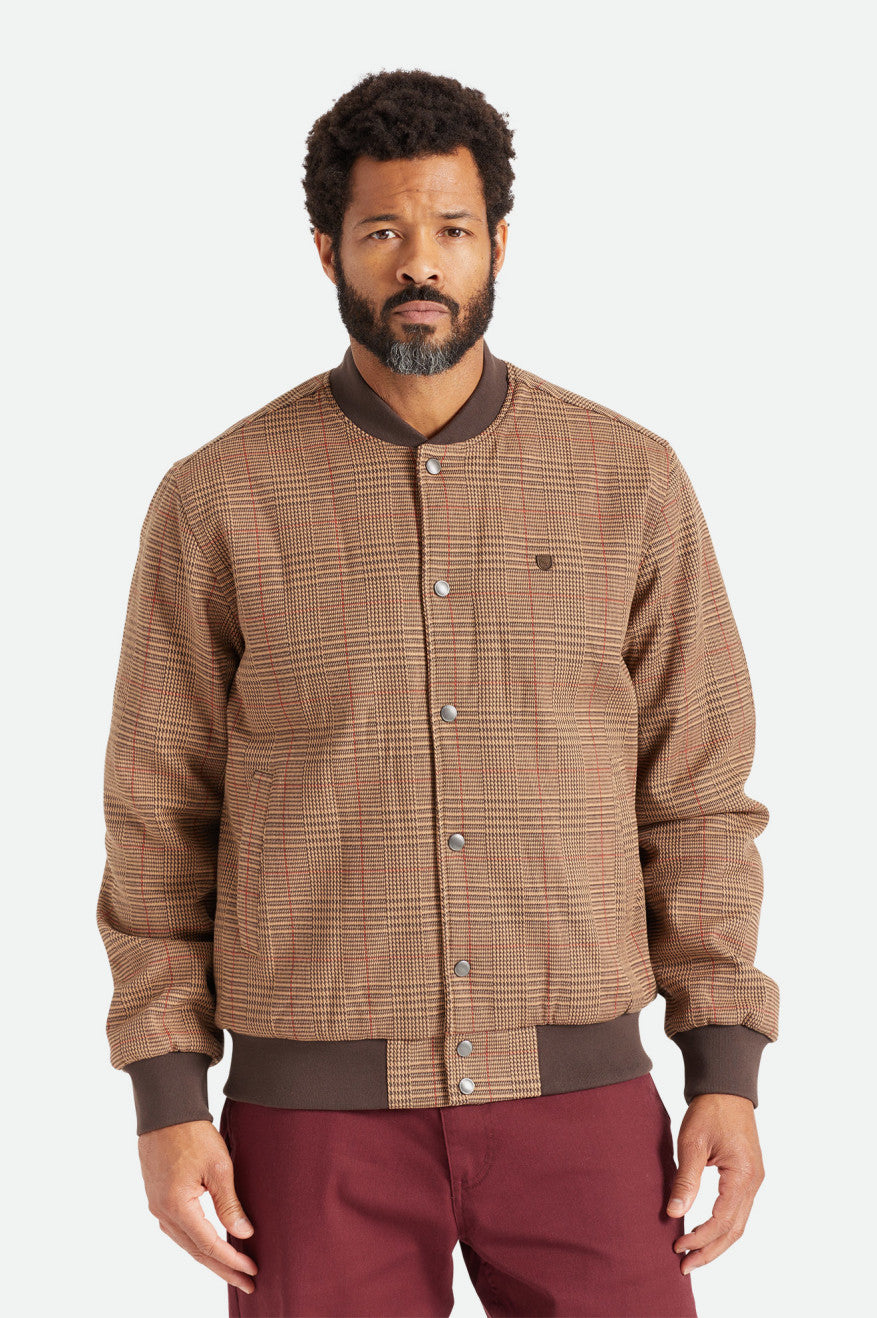 
       Brixton Dillinger Bomber Jacket - Brown Houndstooth
     