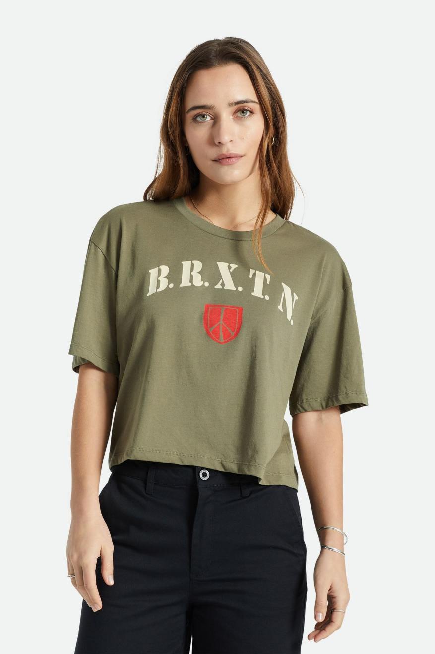 
       Brixton Peace Shield S/S Skimmer Tee - Olive Surplus
     