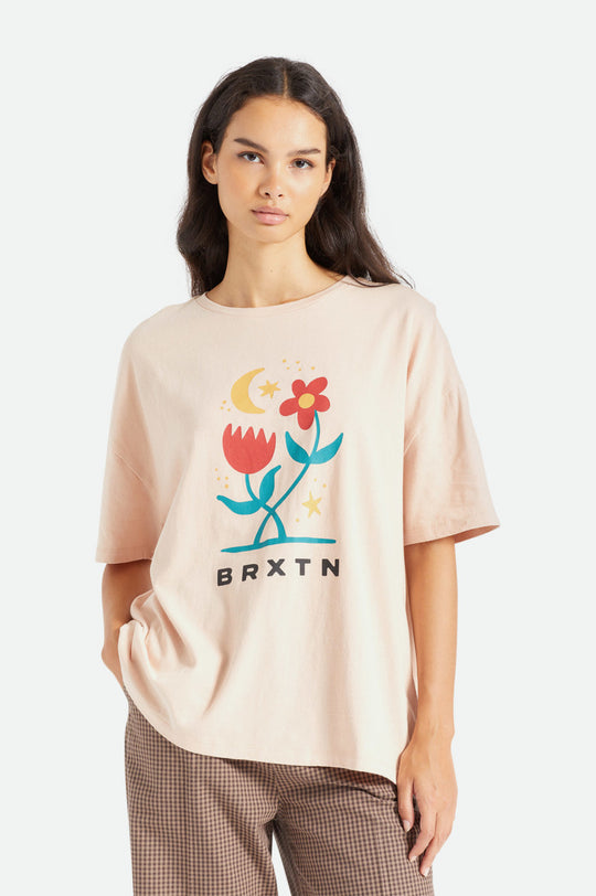 
       Brixton Moonlight Oversized Boyfriend Tee - Rose Dust
     