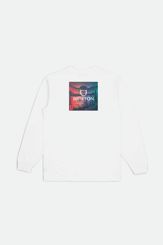 
       Brixton Alpha Square L/S Standard Tee - White/Dawn Gradient
     