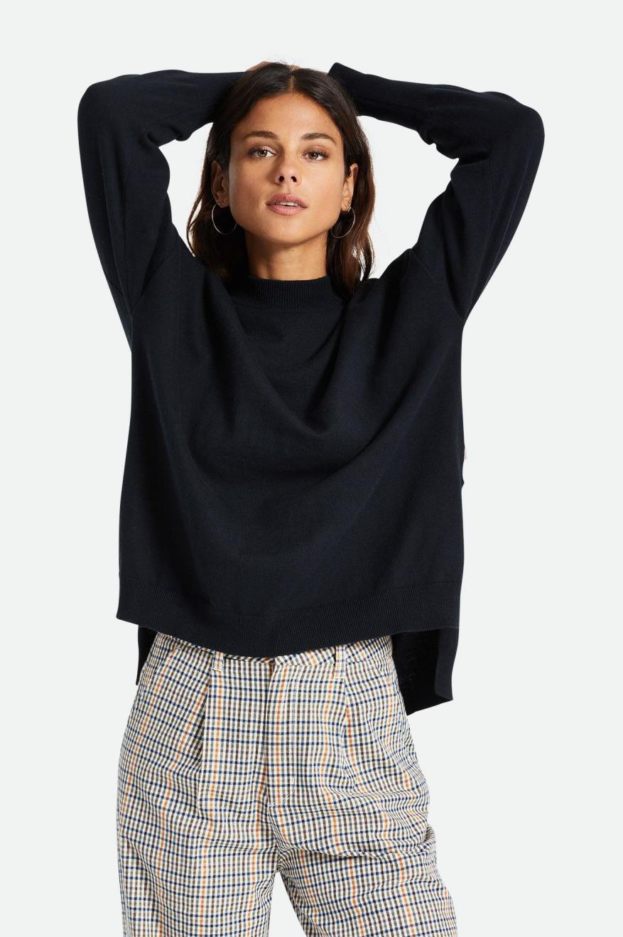 
       Brixton Reserve Women&#39;s Oversized Cashmere Sweater - Black
     