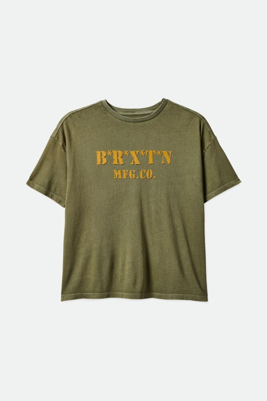 
       Brixton Service Oversized Boyfriend Tee - Olive Surplus
     