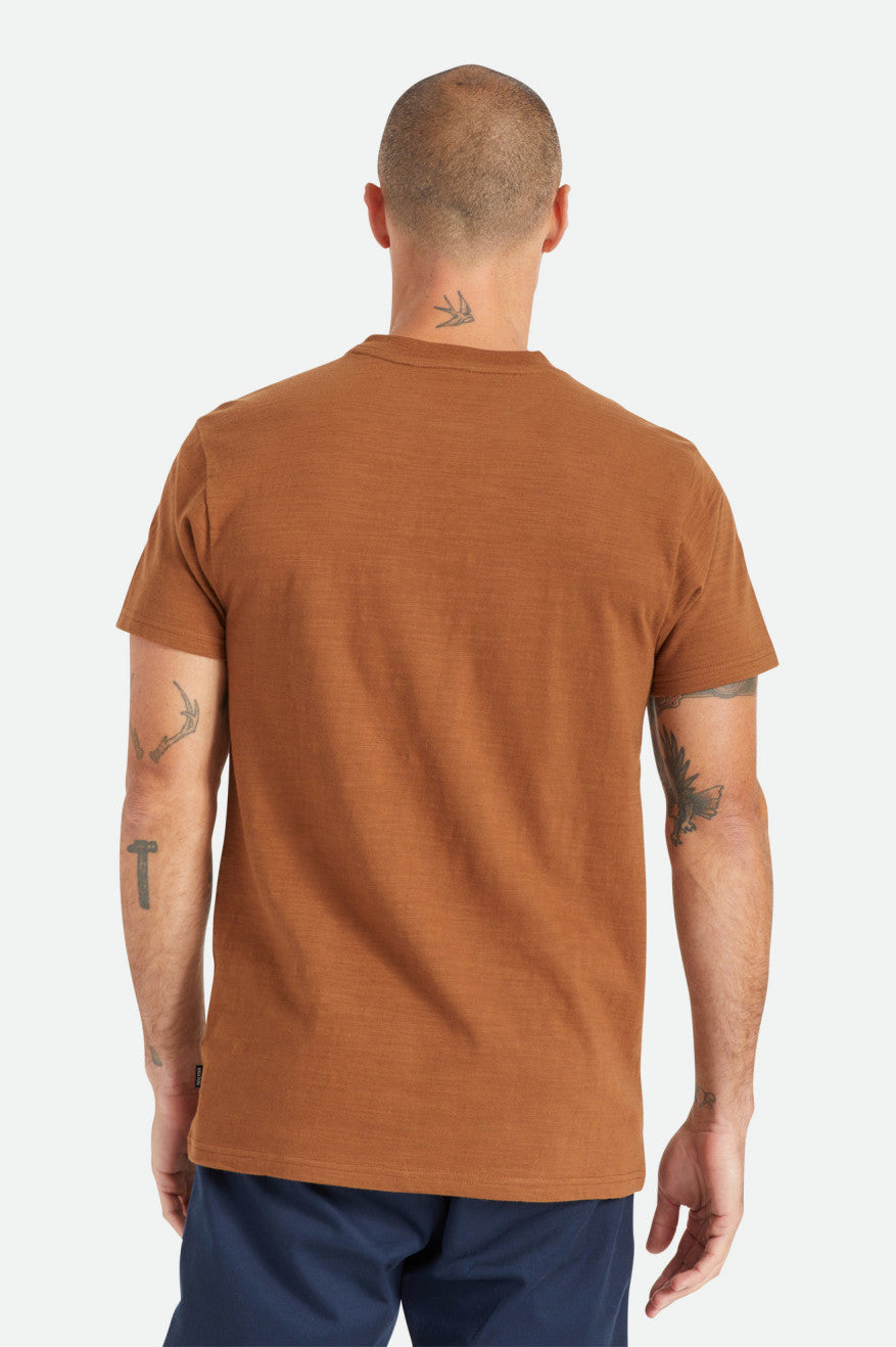 
       Brixton Basic Slub S/S Henley Tee - Bison
     