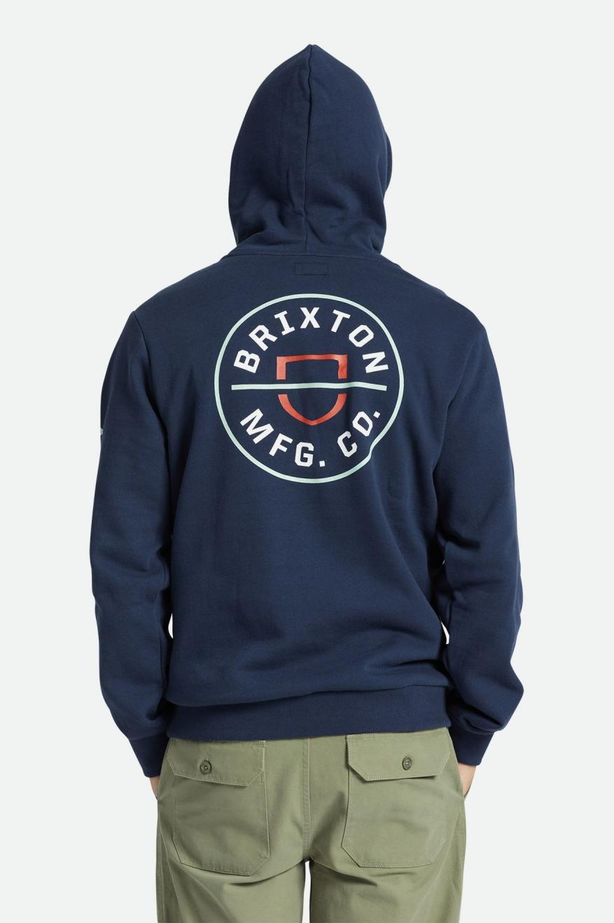 
       Brixton Crest Hood - Washed Navy/White/Mineral Grey
     