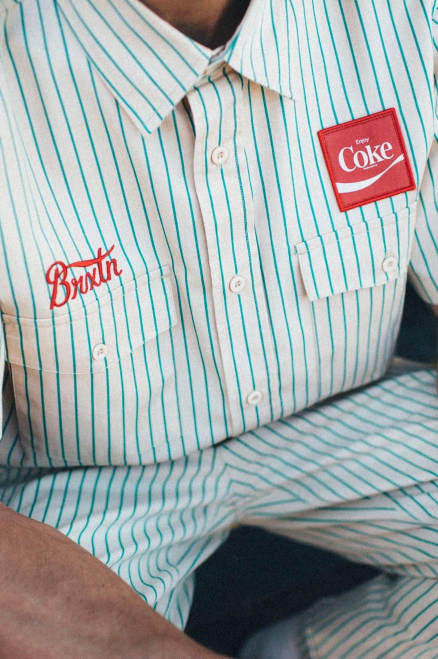 Men's Coca-Cola Delivery Olson Short-Sleeve Woven in Tan – Brixton