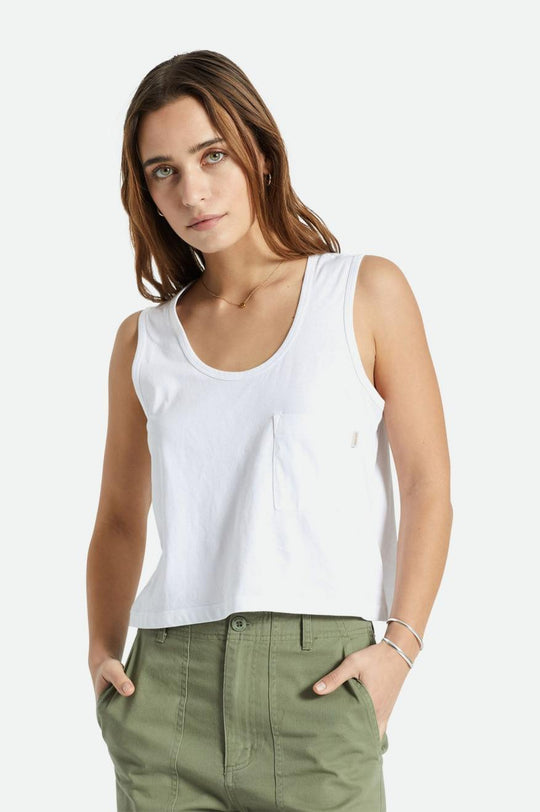 
       Brixton Carefree Pocket Tank - White
     