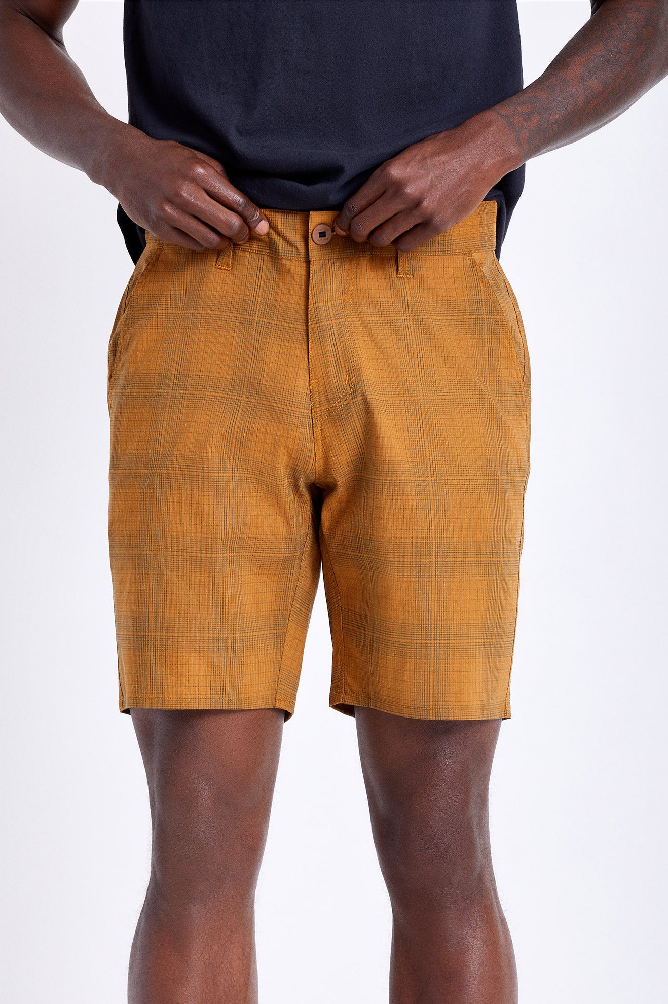 
       Brixton Choice Chino Utility Short - Copper/Steel Blue
     