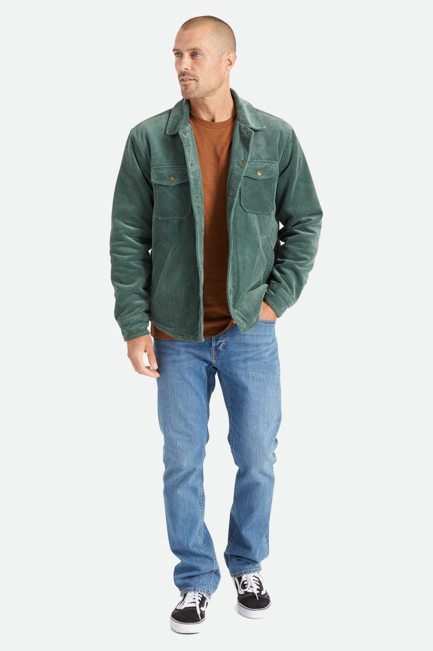 
       Brixton Durham Sherpa Lined Jacket - Dark Forest
     