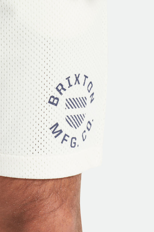 
       Brixton Shield Crest Mesh Short - Off White
     