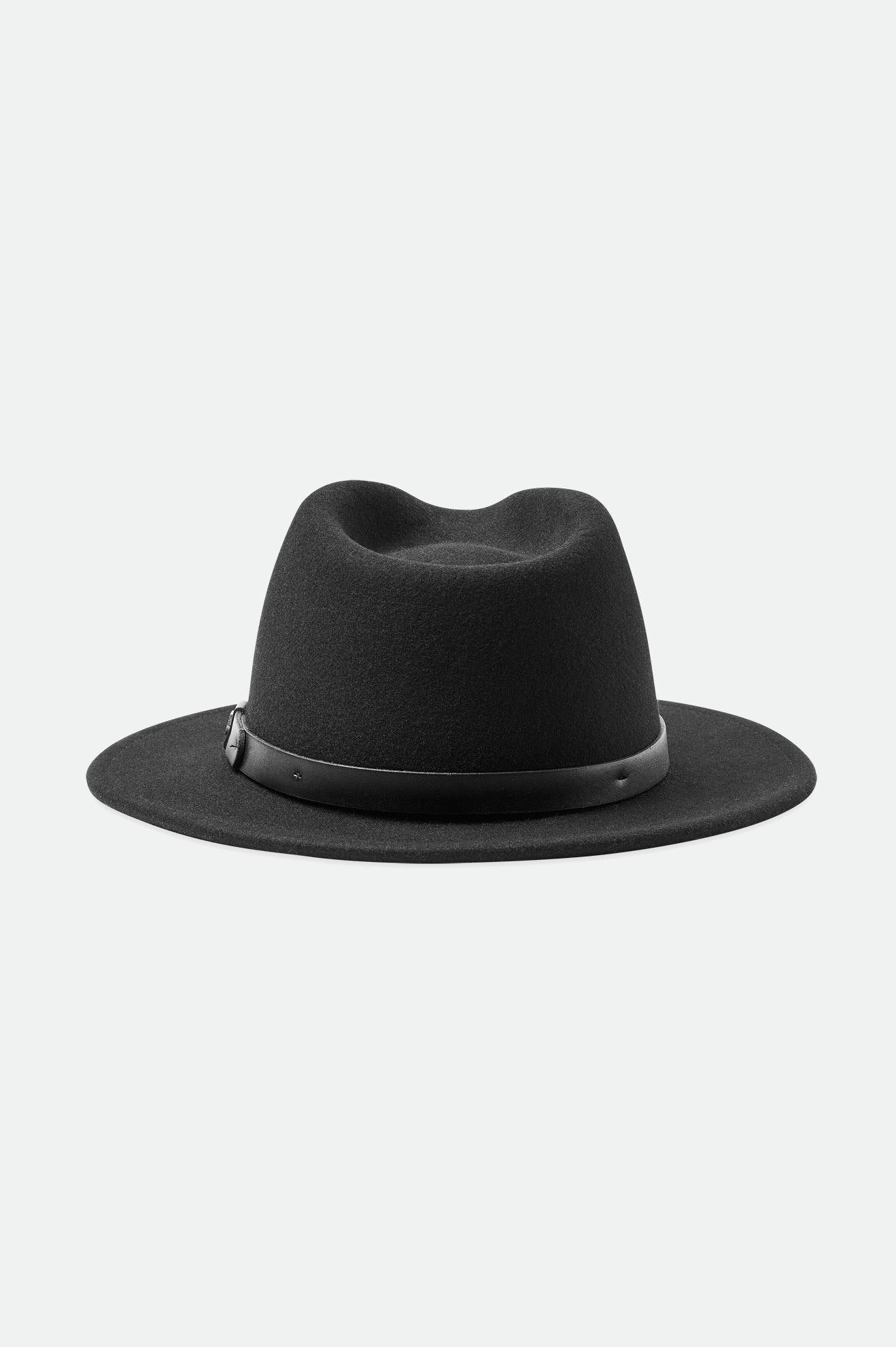 Berets: Monochrome Felt Cowboy Hat With Large Brim For Men And
