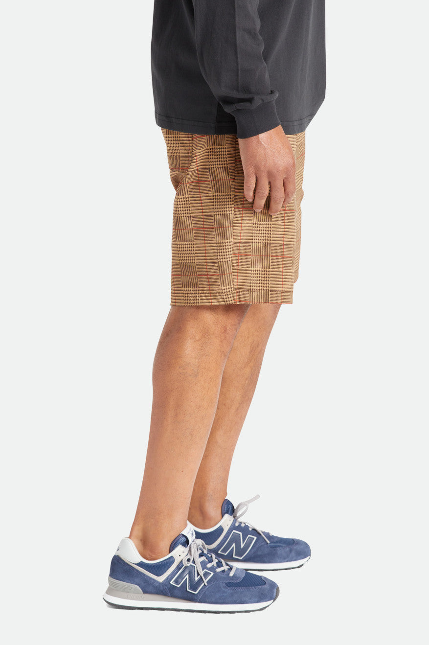 
       Brixton Steady Cinch Utility Short - Brown Houndstooth
     