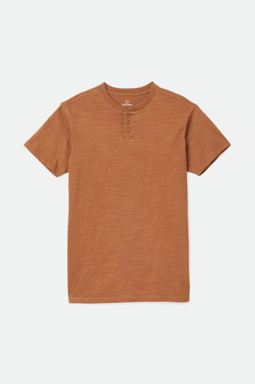 
       Brixton Basic Slub S/S Henley Tee - Bison
     