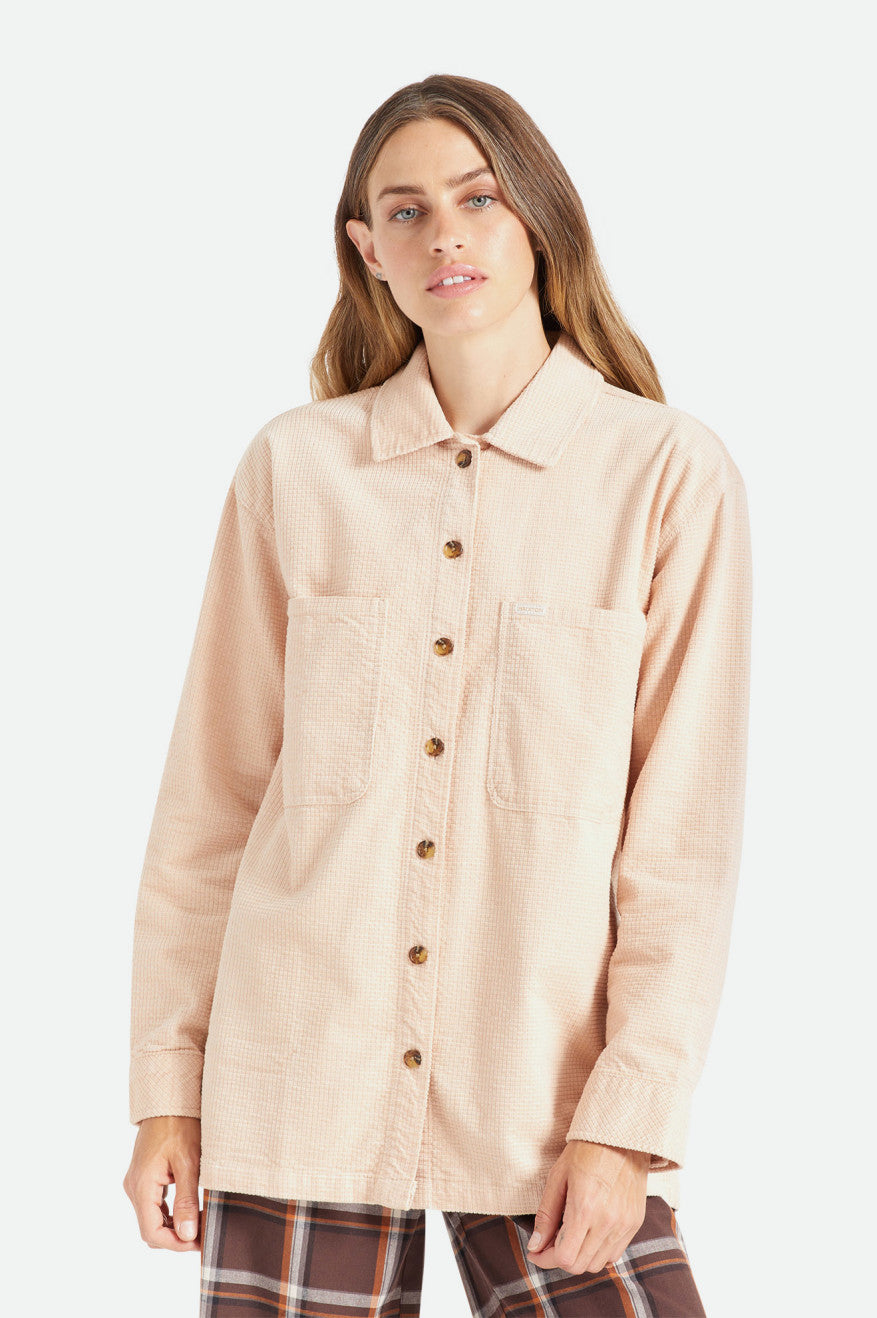 
       Brixton Dundee Corduroy Overshirt - Rose Dust
     