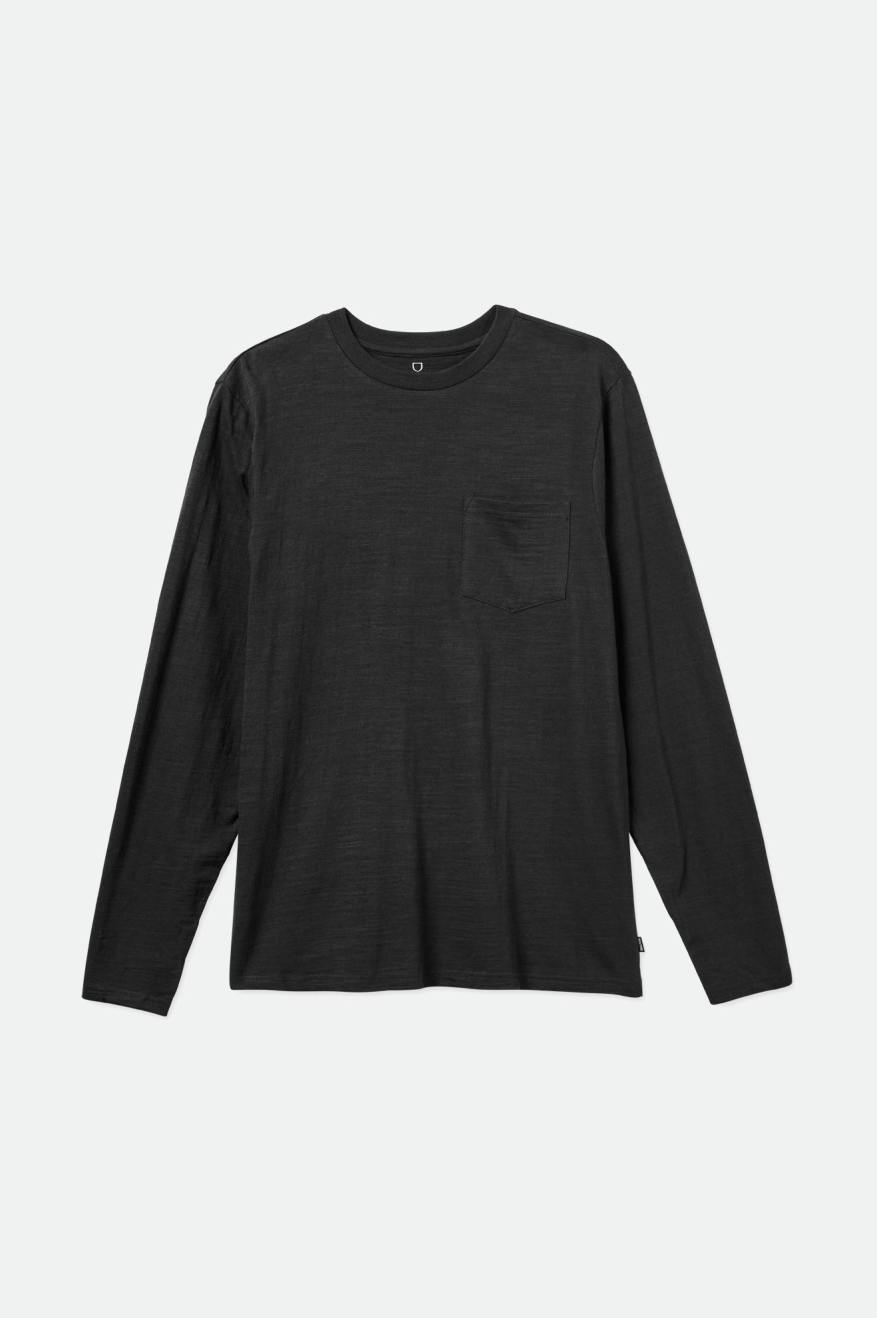 
       Brixton Basic Slub L/S Pocket Tee - Black
     