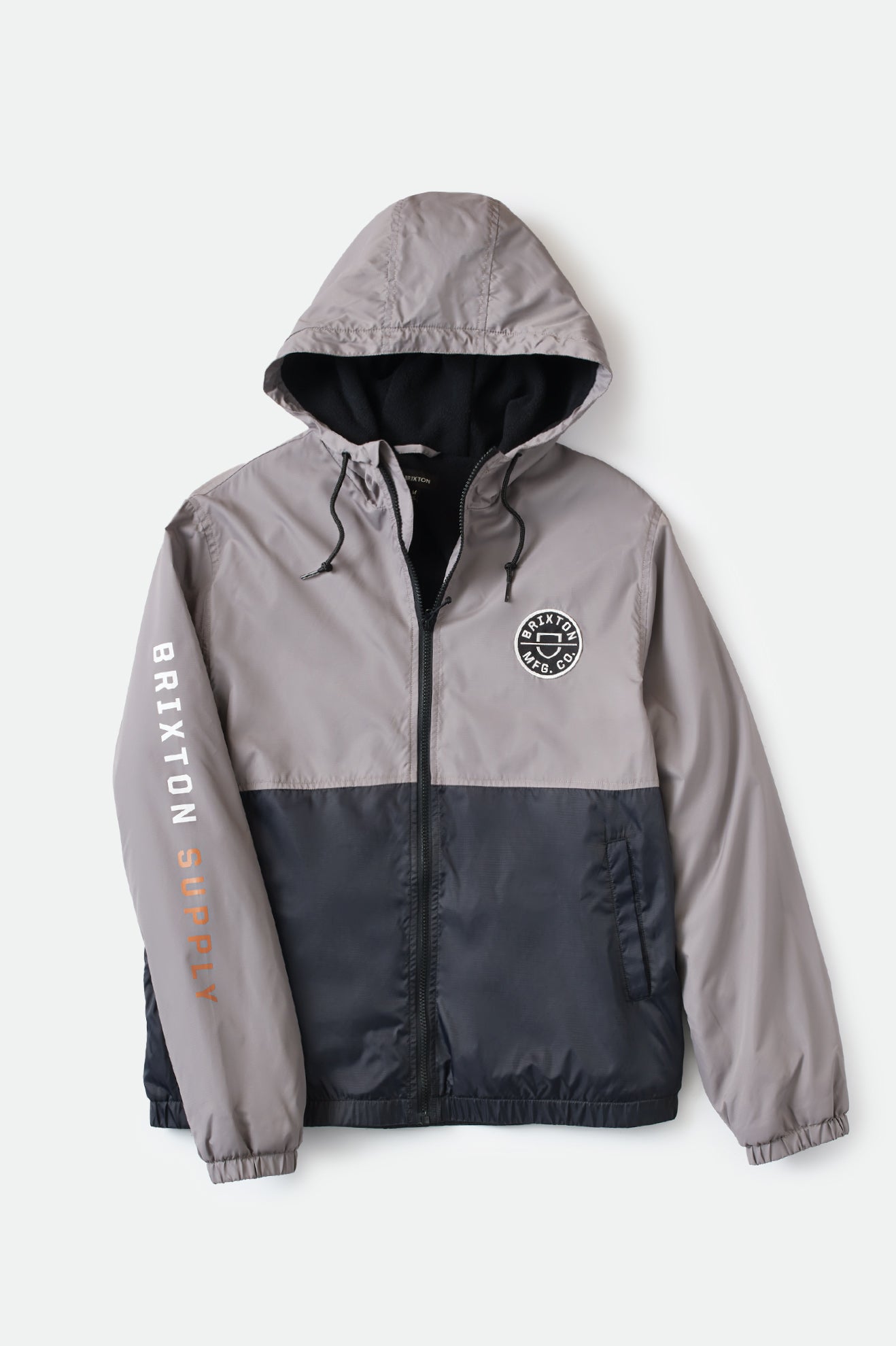 
       Brixton Claxton Crest Lined Hood Jacket - Black/Charcoal
     