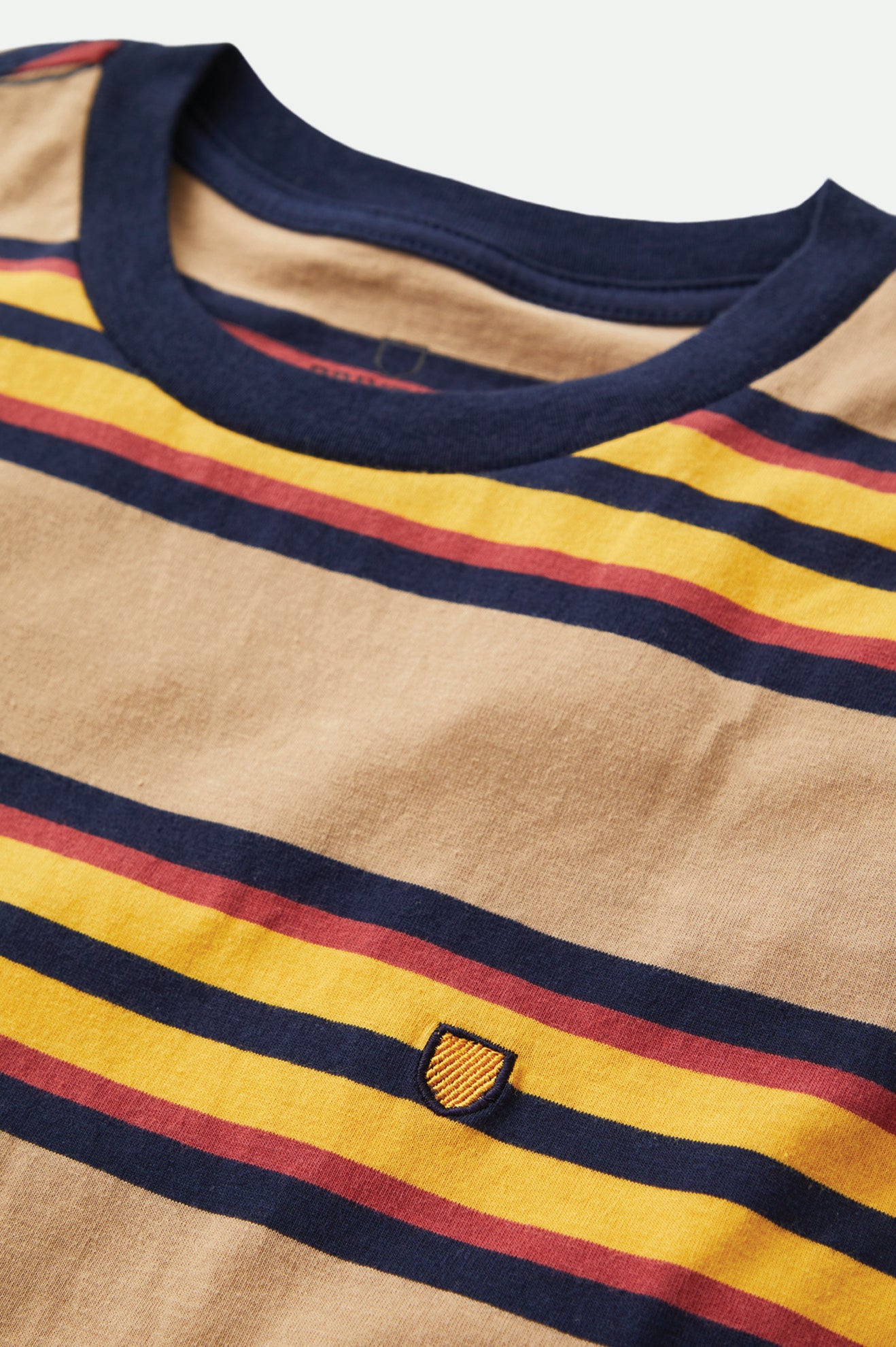 
       Brixton Hilt Shield S/S Knit - Tan/Golden Glow/Navy
     