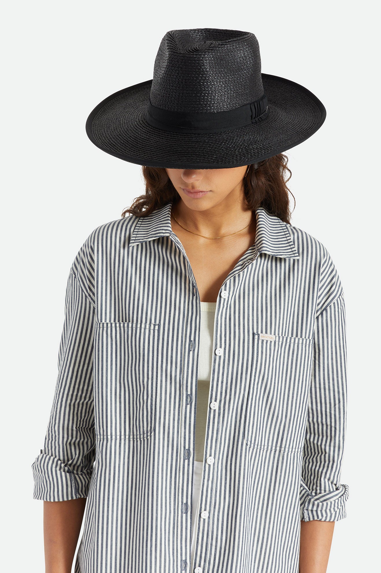 
       Brixton Reno Straw Hat - Black/Black
     