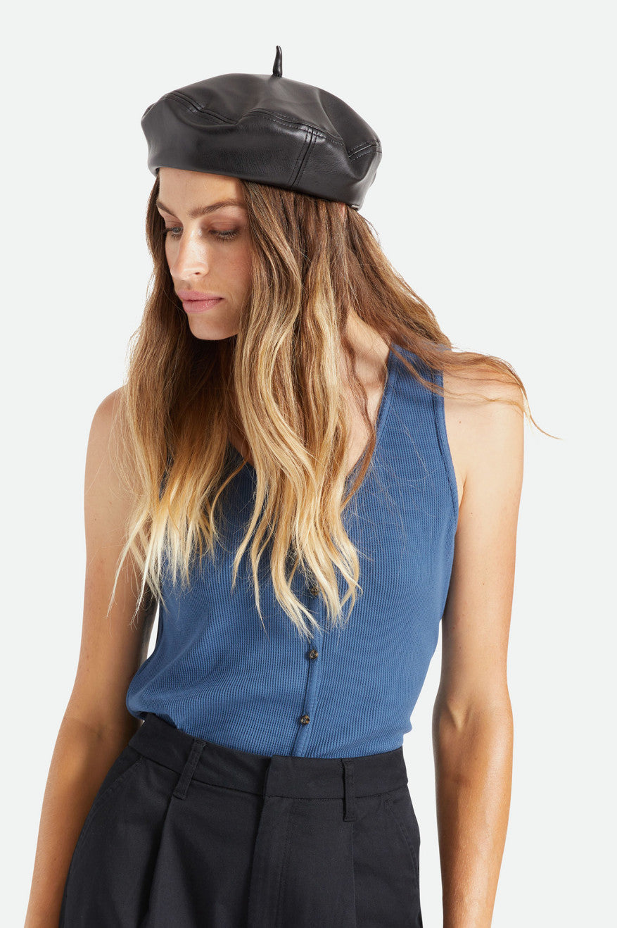 
       Brixton Audrey II Beret - Black/Black
     