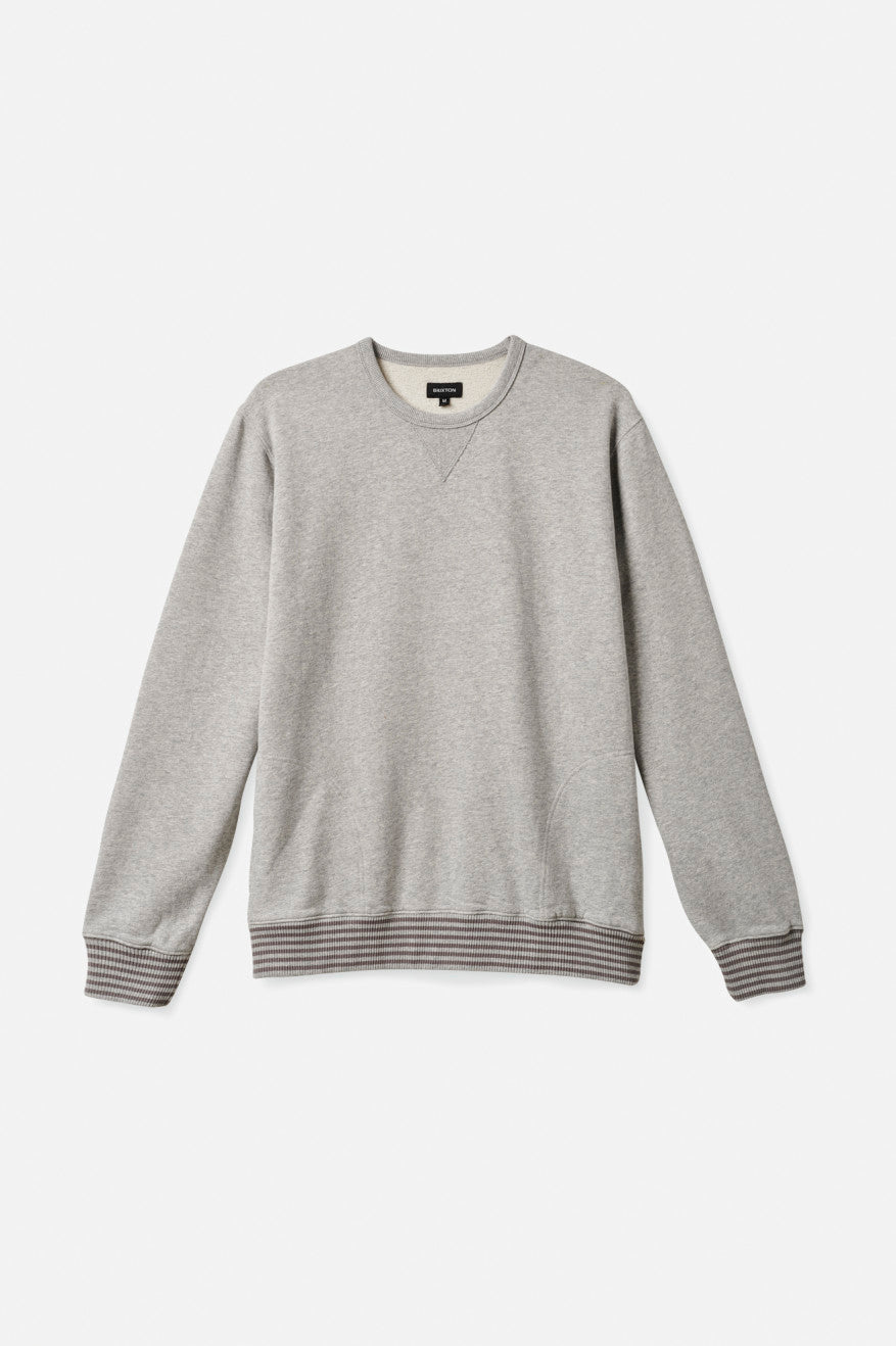 
       Brixton Collegiate Pocket Crew - Heather Grey/Pebble Worn Wash
     