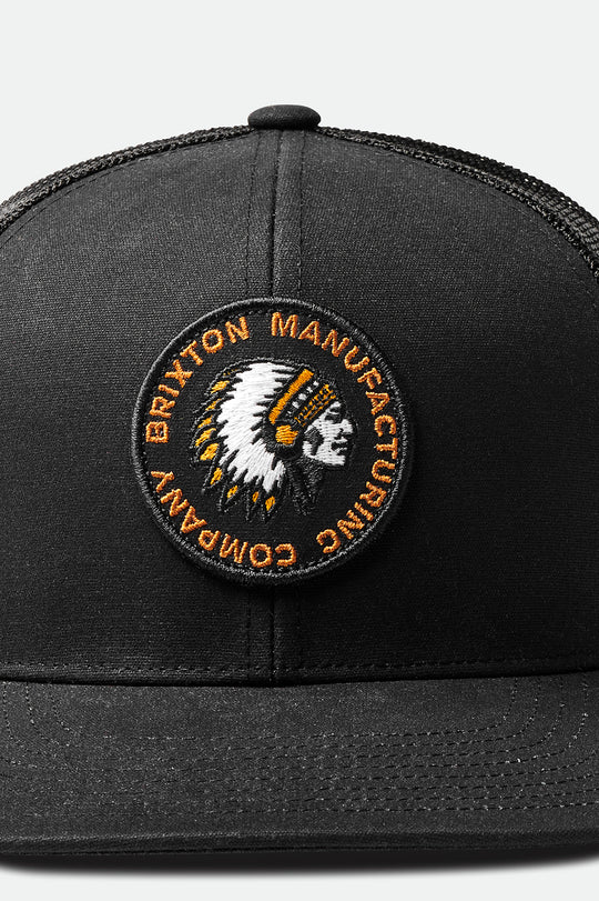 
       Brixton Rival Stamp Netplus Trucker Hat - Black
     