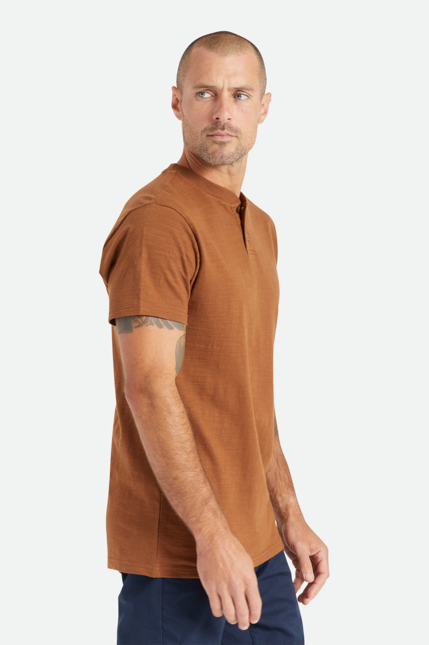 
       Brixton Basic Slub S/S Henley Tee - Bison
     