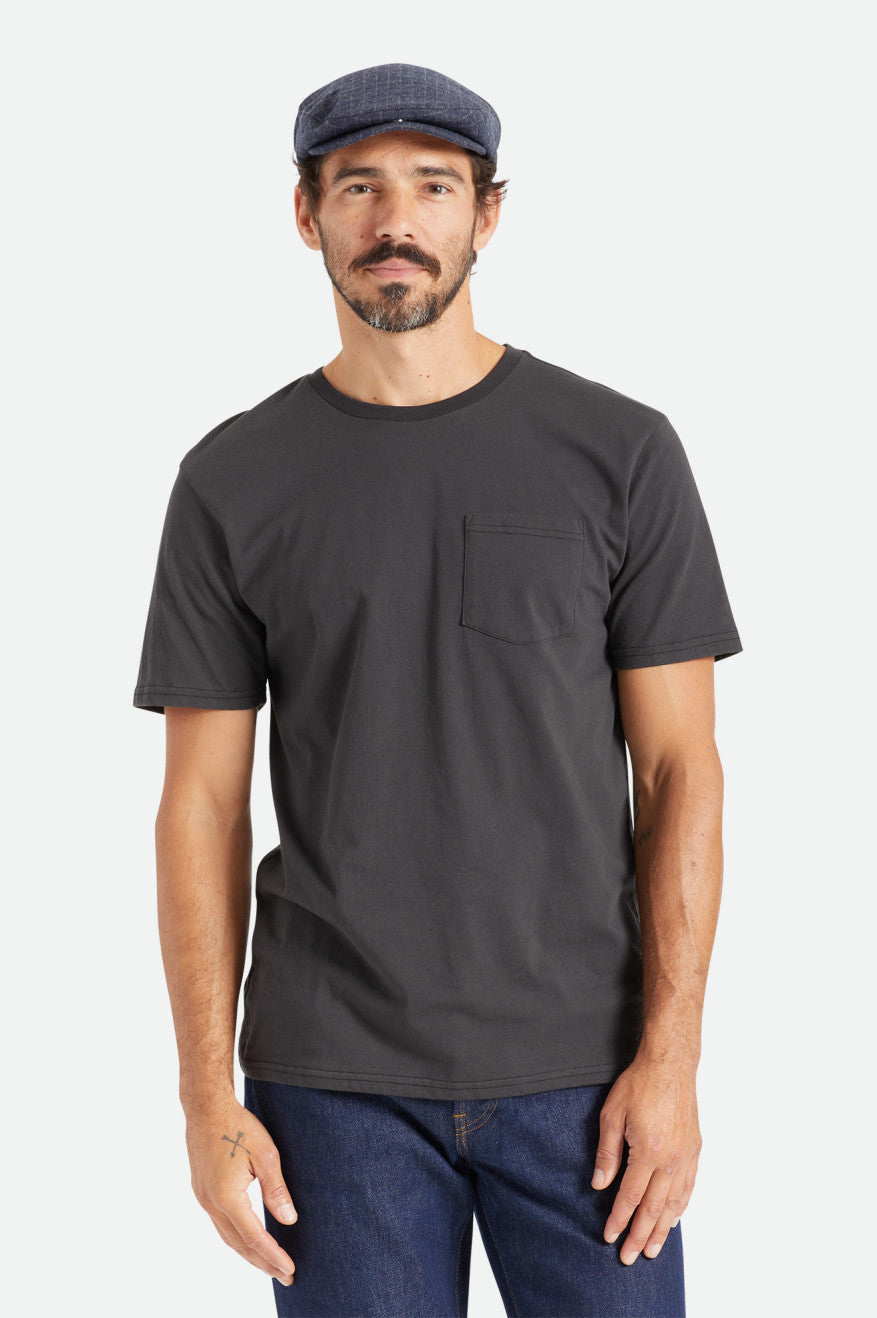 
       Brixton Basic Slub S/S Henley Tee - Black
     