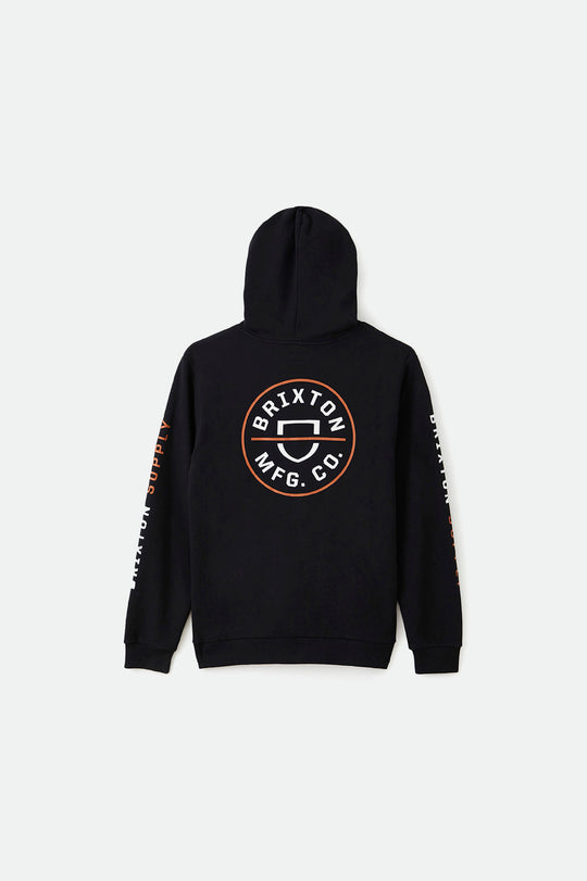 
       Brixton Crest Hood - Black/Caramel/White
     