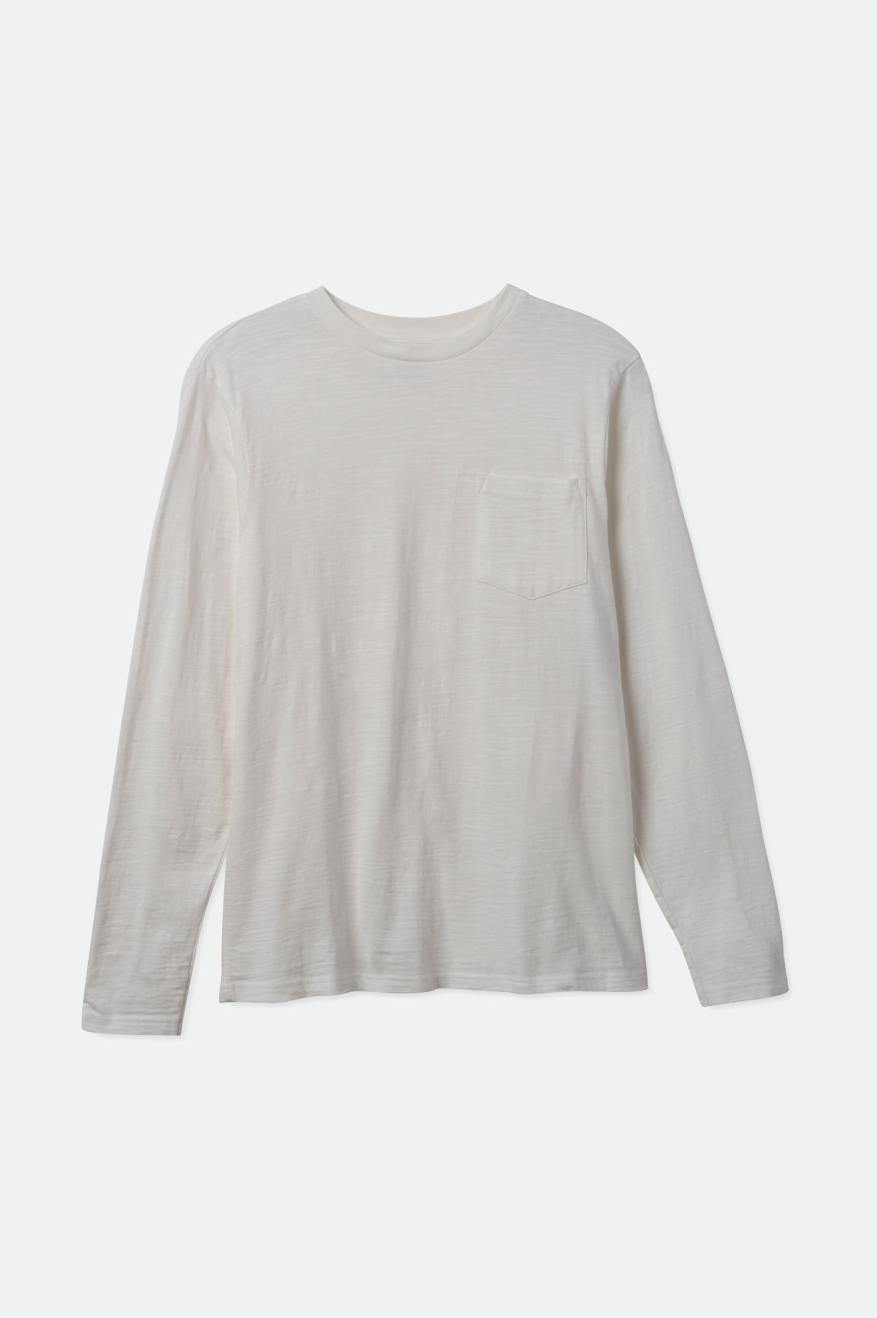 
       Brixton Basic Slub L/S Pocket Tee - Off White
     