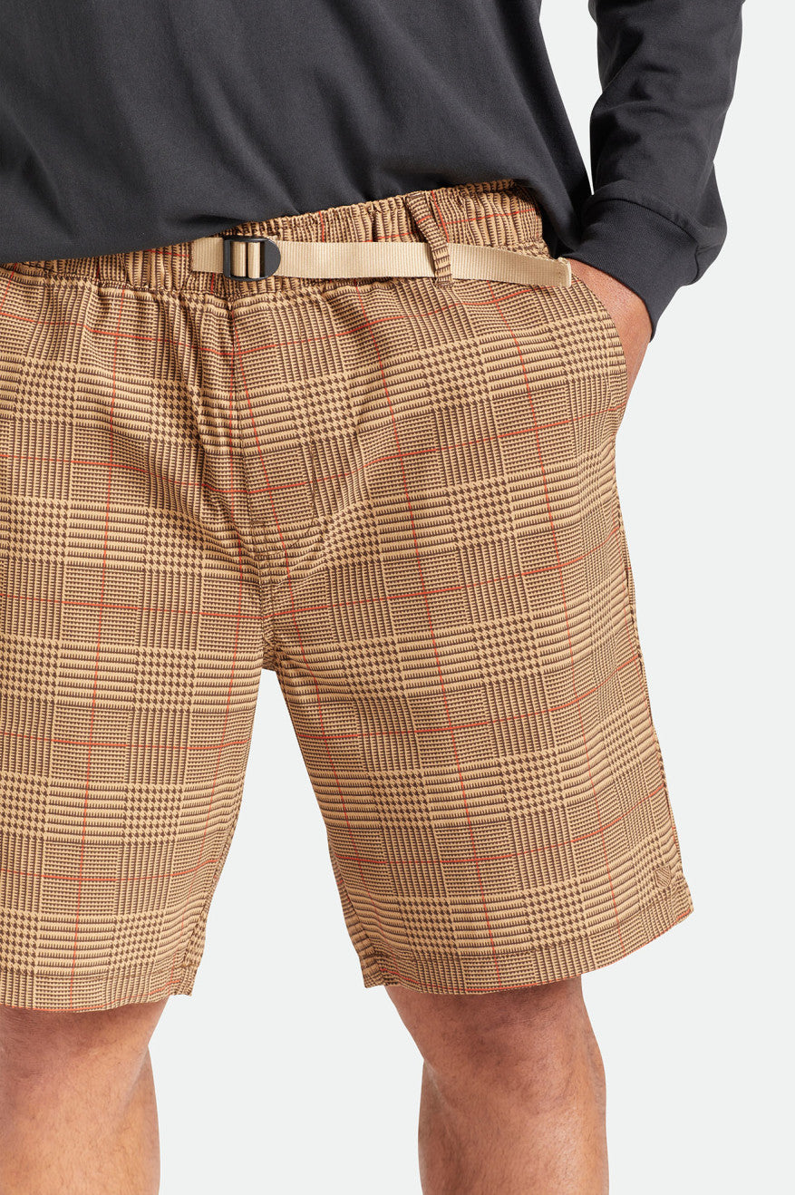 
       Brixton Steady Cinch Utility Short - Brown Houndstooth
     