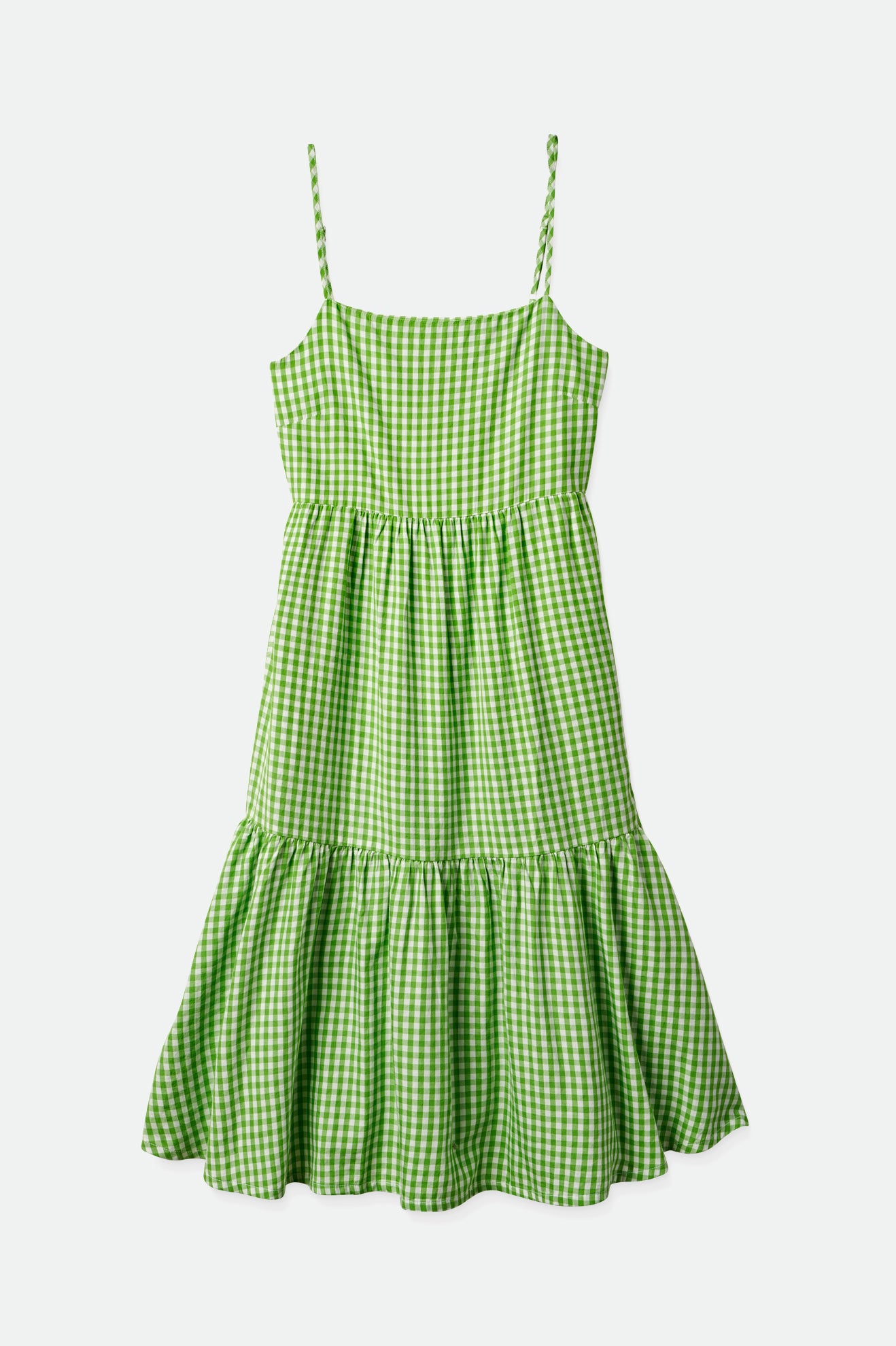 
       Brixton Gingham Tier Dress - Sun Green
     