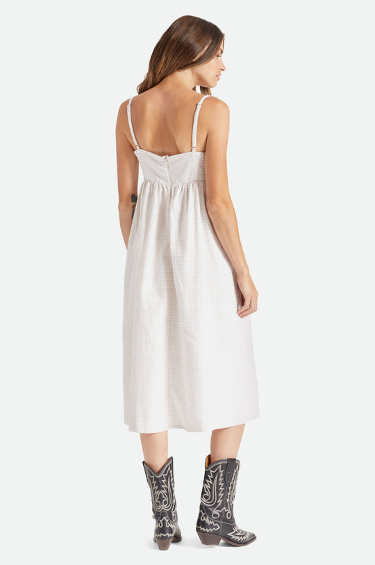 
       Brixton Kane Midi Dress - Beige Gingham
     