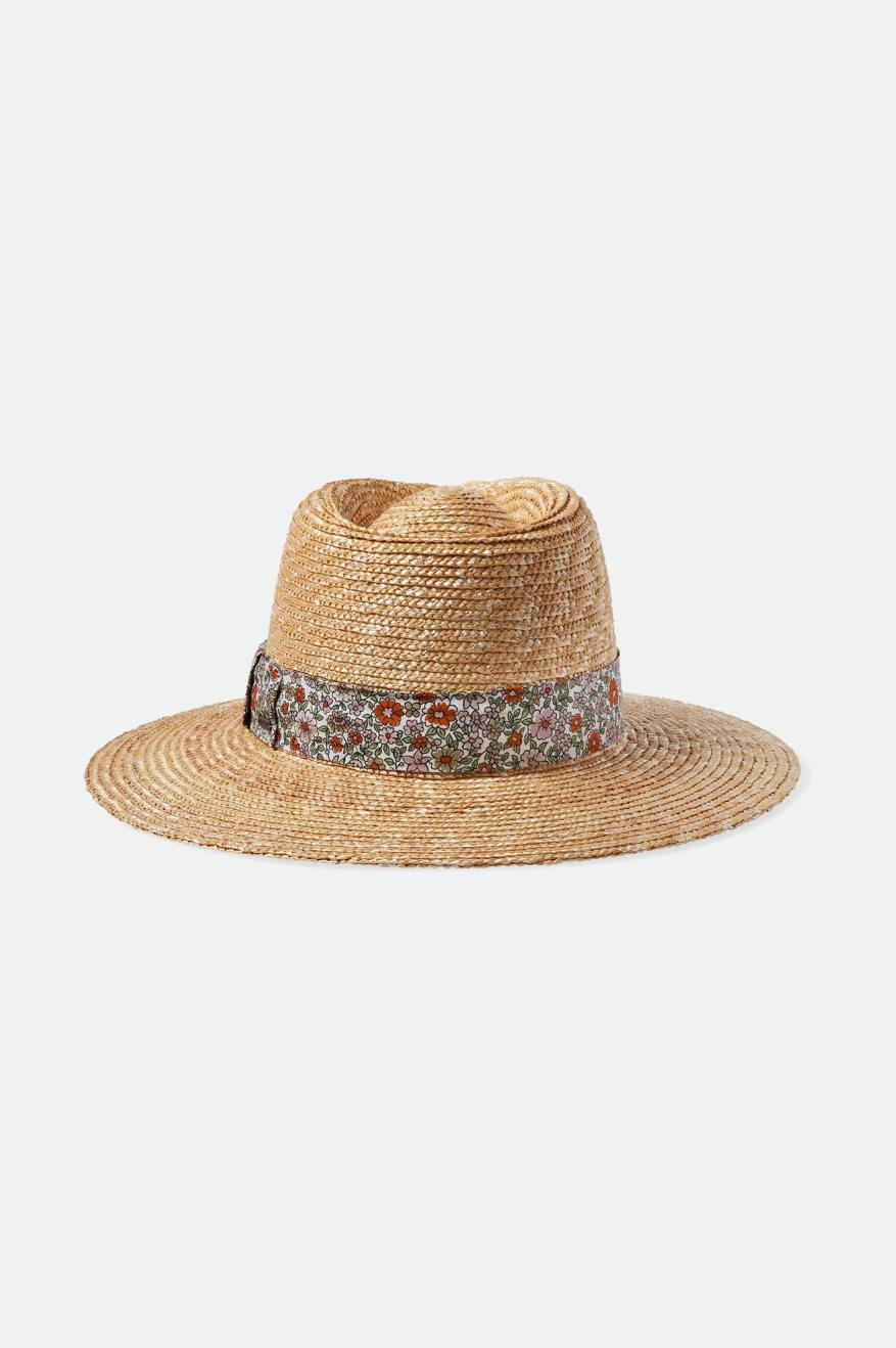 
       Brixton Joanna Short Brim Hat - Honey/White Floral
     