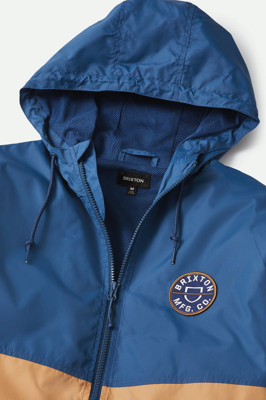 
       Brixton Claxton Crest Lightweight Zip Hood Jacket - Joe Blue/Mojave
     