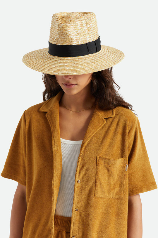 
       Brixton Joanna Short Brim Hat - Honey
     