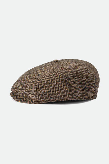 
       Brixton Unisex Brood Newsboy Cap - Brown/Khaki | Main
     