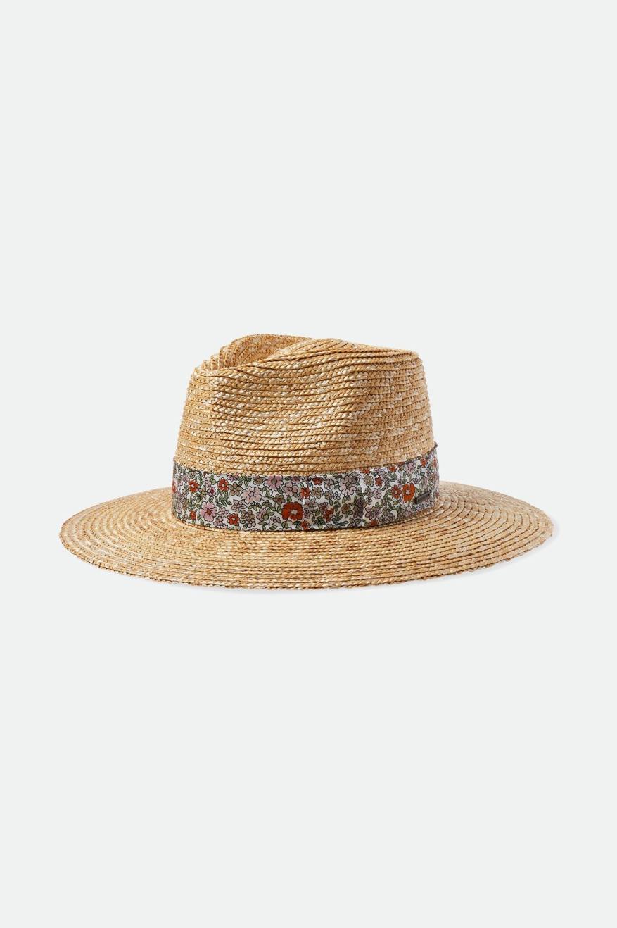 
       Brixton Joanna Short Brim Hat - Honey/White Floral
     