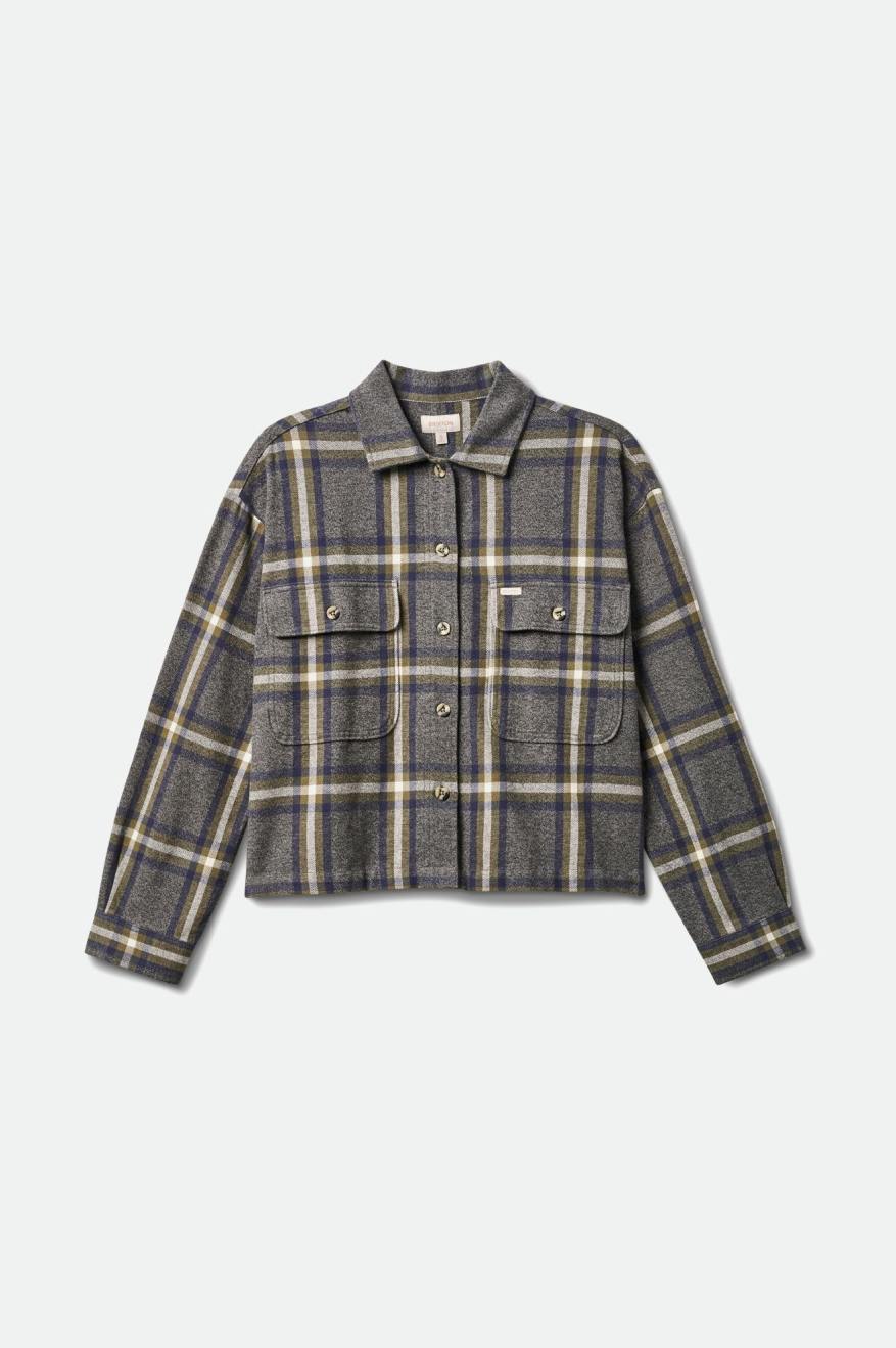 
       Brixton Bowery Women&#39;s L/S Flannel - Washed Navy
     