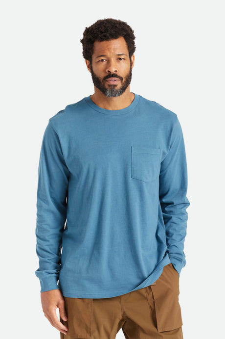 Basic L/S Pocket Tee - Indie Teal