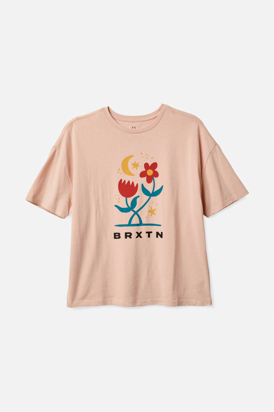 
       Brixton Moonlight Oversized Boyfriend Tee - Rose Dust
     