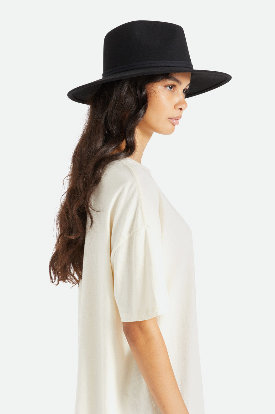 
       Brixton Joanna Felt Packable Hat - Black
     