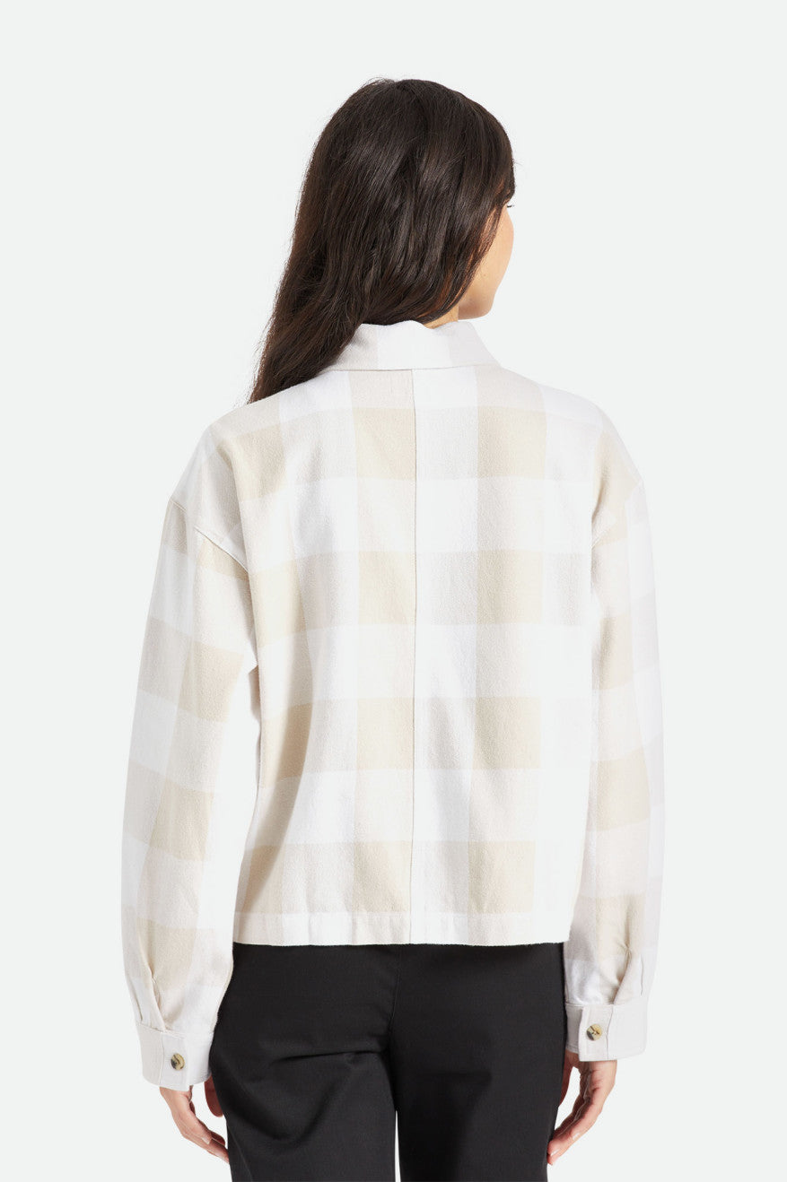 
       Brixton Bowery Women&#39;s L/S Flannel - White
     