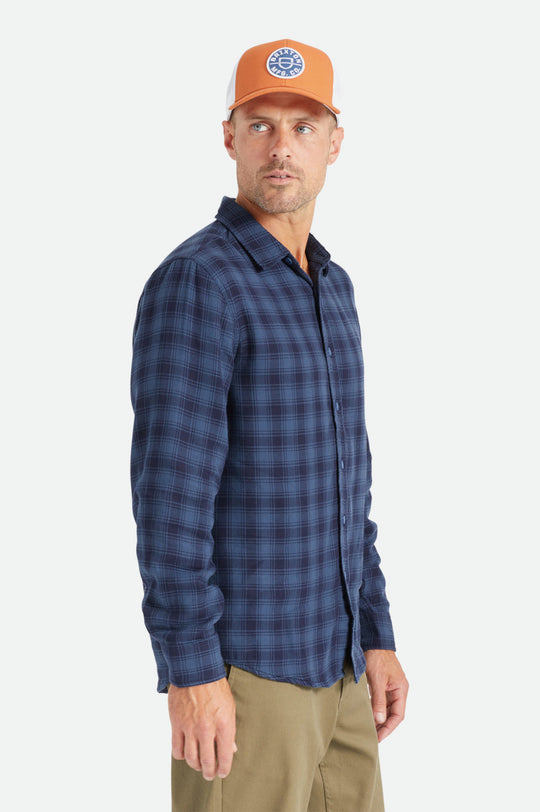 
       Brixton Cruz Soft Weave L/S Flannel - Moonlit Ocean/Joe Blue
     